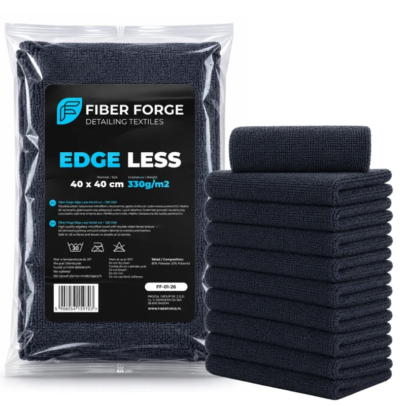 Fiber Forge Edge Less 10x Mikrofibra Bezszwowa 40x40 cm 330 GSM do Detailingu